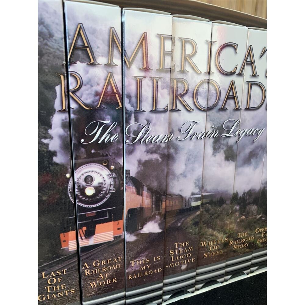 RAILROAD TRAIN 7 VHS Tape Set America's Railroads The Steam Train Legacy